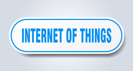 internet of things sign. rounded isolated button. white sticker