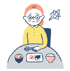 食欲がないシニア女性