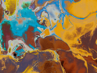 Hand-painted Illustration.  Abstract Coffee