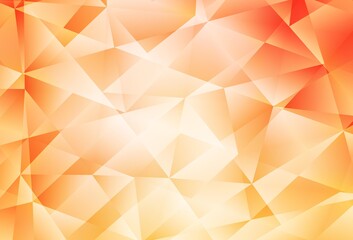 Light Orange vector low poly background.
