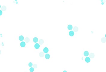 Light BLUE vector background with bubbles.