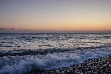 twilight of the black sea. Adler Sochi