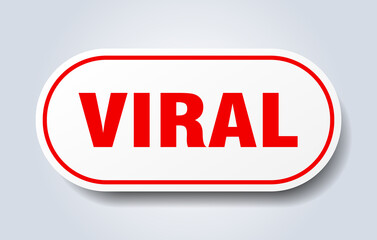 viral sign. rounded isolated button. white sticker