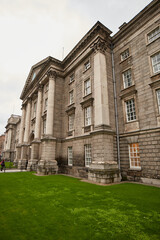 Fototapeta na wymiar The exterior of Trinity College in Dublin, Ireland