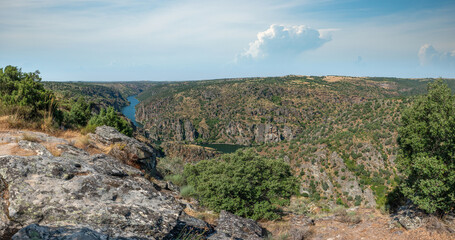 Lands overlooking rivern canyon