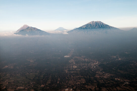 Volcanoes on the island of Java