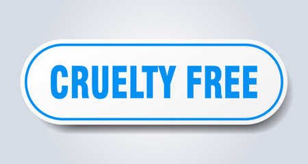 cruelty free sign. rounded isolated button. white sticker