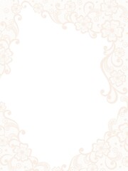Template frame  design for lace invitation card.