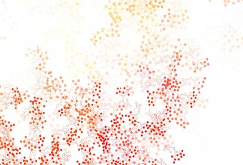 Light Red, Yellow vector backdrop with artificial intelligence data.