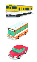 電車とバスと車