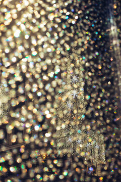 Abstract background texture of Christmas decoration and reflections