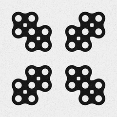 Abstract Cross Pattern Dots Logo generative computational art illustration