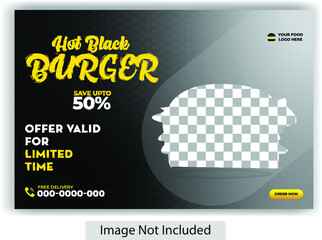 Food Web Banner template vector
