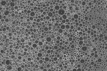 texture black and white green bubbles on the surface