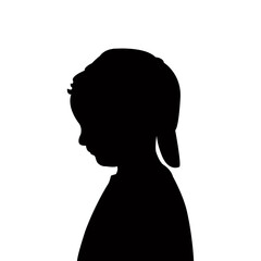 Obraz na płótnie Canvas a boy head silhouette vector