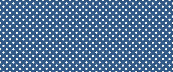 Blue, polka dot jersey pattern. Pois, polka dots memphis style. Flat vector seamless dotted pattern. Vintage, abstract geometric wallpaper or banner. Christmas ( xmas ). Point, round signs.