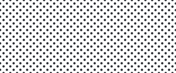 Black, polka dot jersey pattern. Pois, polka dots memphis style. Flat vector seamless dotted pattern. Vintage, abstract geometric wallpaper or banner. Christmas ( xmas ). Point, round signs.