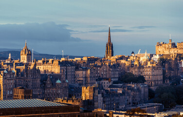 Fototapeta premium Edinburgh city skyline from Calton Hill., United Kingdom