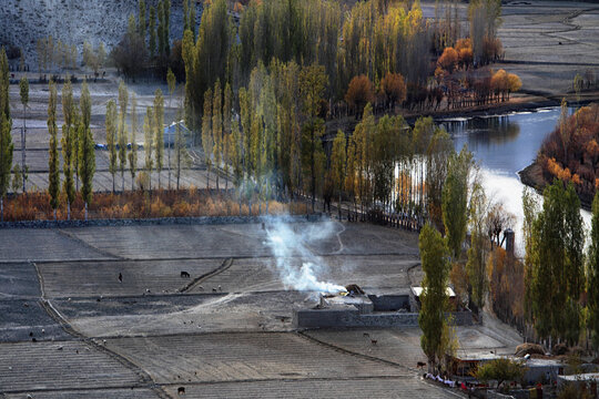 Autumnal View of Phandar Lake