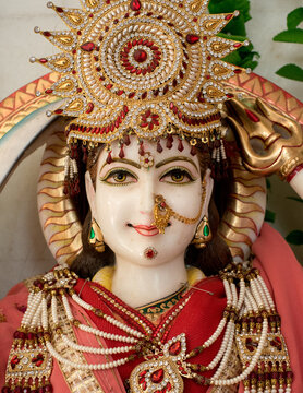 Traditional statues of gods and goddesses in the Hindu temple