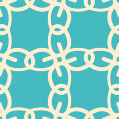 Abstract chain seamless vector pattern. Ring mesh illustration background.