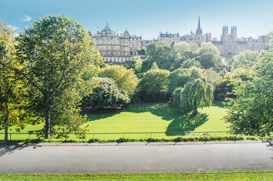 Edinburgh, Scotland From Princess Street Gardens, UK