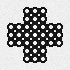 Abstract Cross Pattern Dots Logo generative computational art illustration