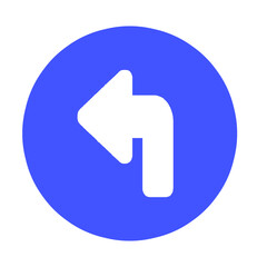 Turn Left Traffic Road Sign