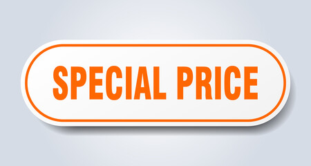 special price sign. rounded isolated button. white sticker