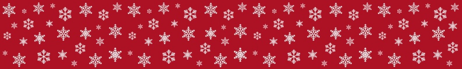 Christmas Pattern Red White | Wrapping Paper Snowflakes| December Texture | Santa Claus Background | Winter Wallpaper | Banner | Vector