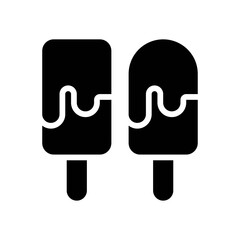 summer beach or holiday related ice cream or kulfi with chocollate vector in solid design,