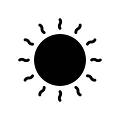 summer beach or holiday related summer beach sun with shines vector in solid design,