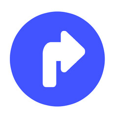 Road signs. Turn right ahead.