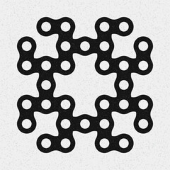 Abstract Cross Pattern Dots Logo generative computational art illustration