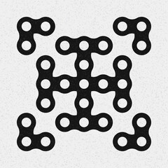 Abstract Cross Pattern Dots Logo generative computational art illustration