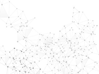 Gometric plexus structure cybernetic concept.