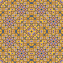 Ethnic floral motifs seamless pattern design