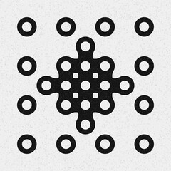 Abstract Cross Pattern Dots Logo generative computational art illustration