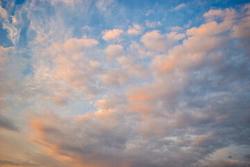 Beautiful sky with cloud before sunset