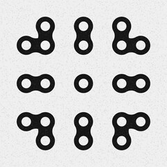 Abstract Cross Pattern Dots Logo generative computational art illustration