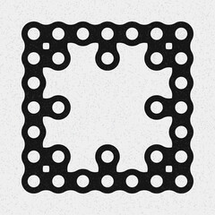 Abstract Cross Pattern Dots Logo generative computational art illustration