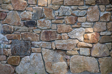 Hand Build stone wall in Cornwall Uk Backgrounds