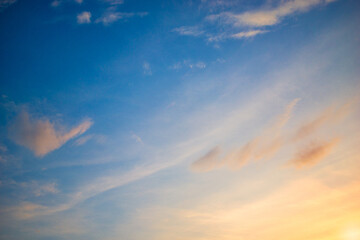 Beautiful sky with cloud before sunset