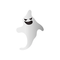 halloween ghost icon, flat style