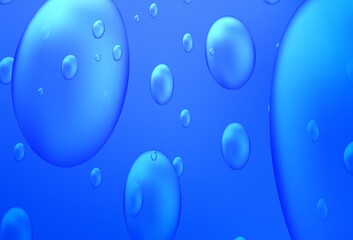 Light BLUE vector background with bubbles. Blurred bubbles on abstract background with colorful gradient. The pattern can be used for aqua ad, booklets.