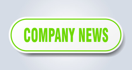 company news sign. rounded isolated button. white sticker