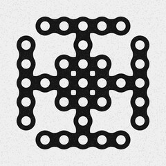 Abstract Cross Pattern Dots Logo generative computational art illustration