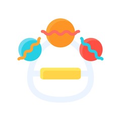 baby toy related baby toy with handle and three circles for kids vectors in flat style,