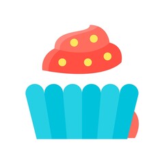 baby toy related cup ice cream with strips on cup vectors in flat style,