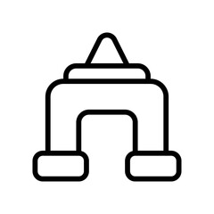 baby toy related toy blocks with sharp corner, stand and other shape for kids vectors in lineal style,